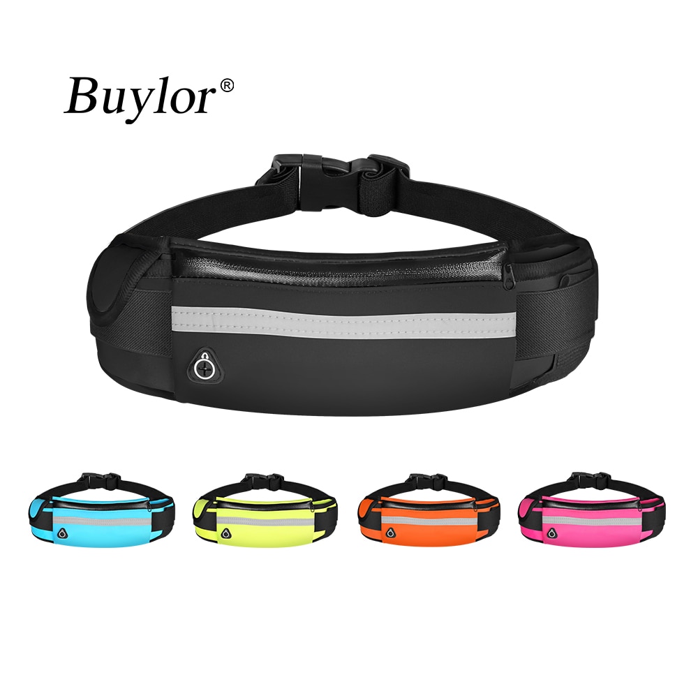 Buylor Sport Taille Verpakking Vrouwen Mannen Running Belt Heuptas Waterdicht Fanny Pack Portemonnee Mannen Pouch Riem Draagbare Telefoon Houder gym