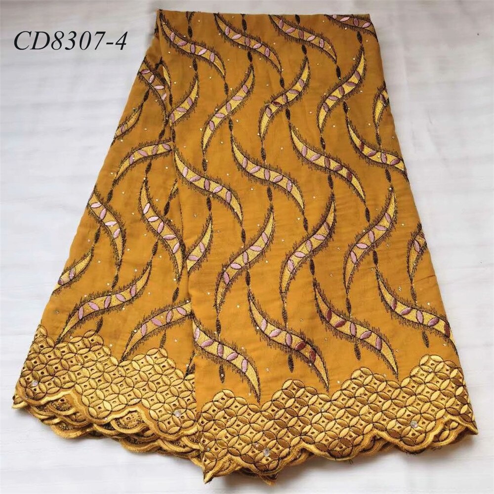 Cd8307 tungt vand grønne afrikansk schweizisk bomuld blonde stof 5 yards fancy blonder