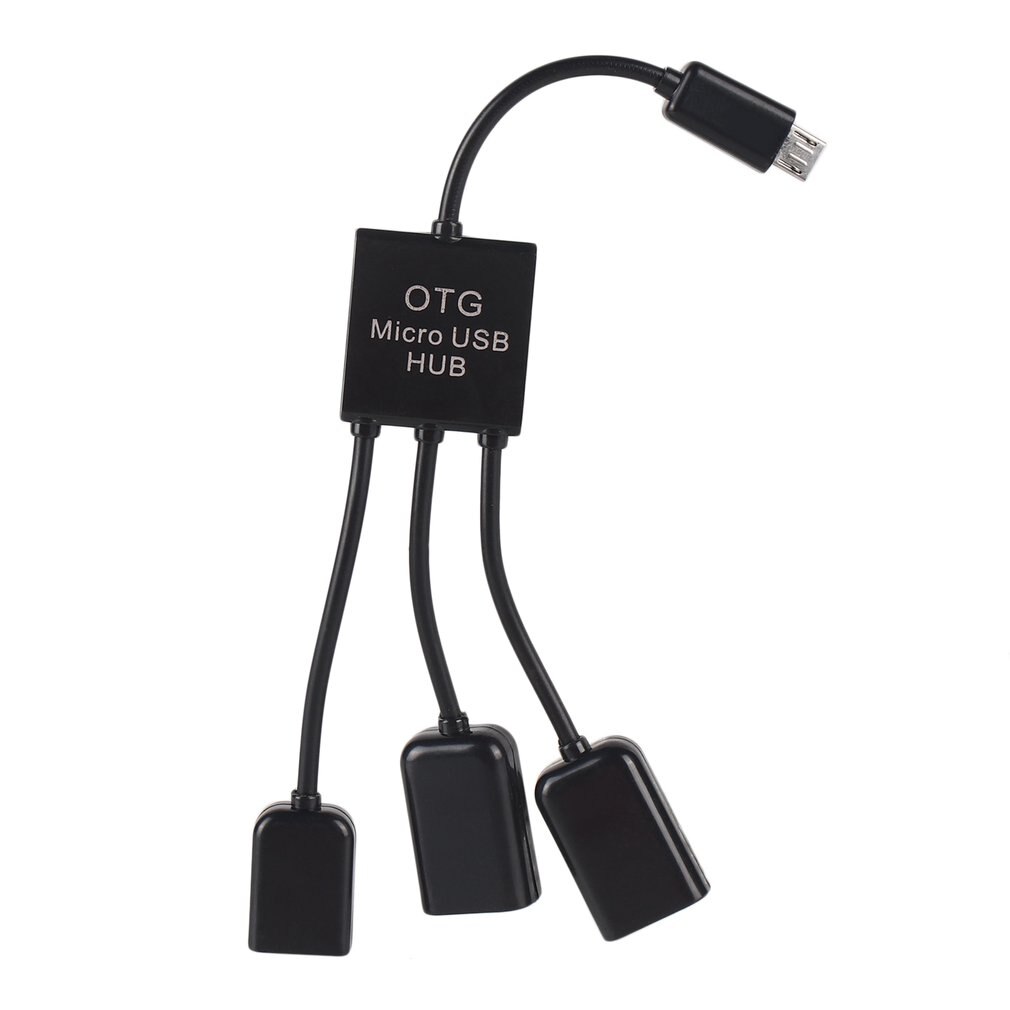 USB OTG conector Hub Splitter 3in1 Micro USB de alimentación de carga concentrador cables OTG para Smartphone Tablet PC Cable USB de datos OTG