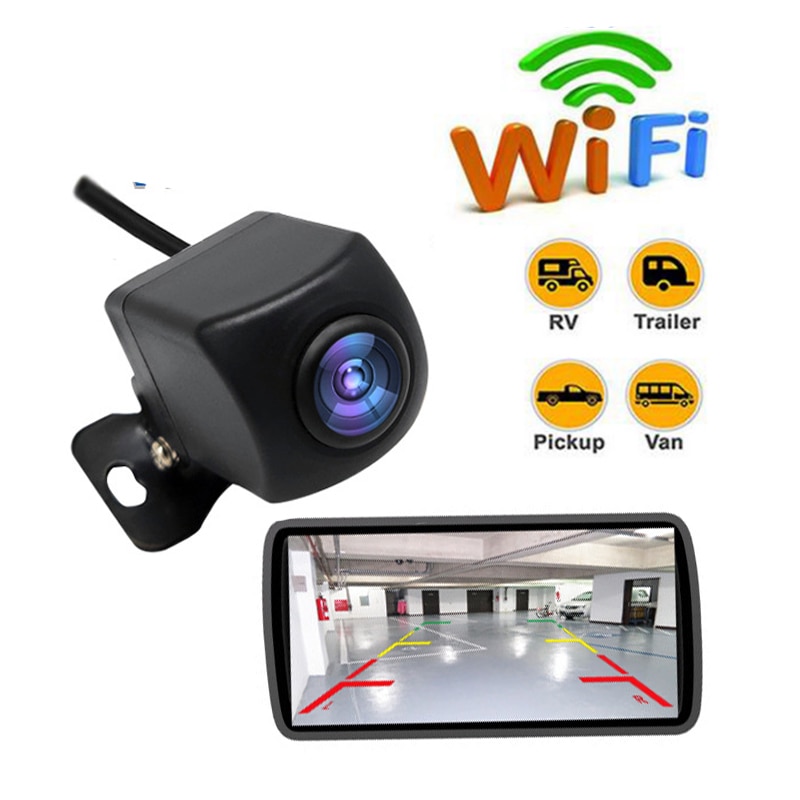 Wifi draadloze hd achteruitrijcamera auto achteruitrijcamera 170 brede kijkhoek  ip67 waterdichte achteruitrijcamera