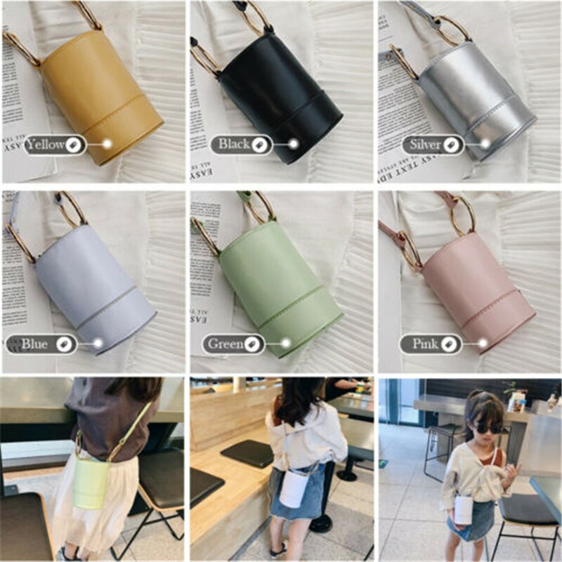 Children Baby Cylinder Single Shoulder Bag Cute Storage Bag Mini Casual Messenger
