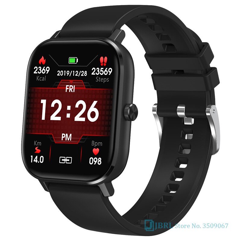 sport ecg firkantet digital klokke menn kvinner bluetooth samtale besvare digital armbåndsur dame stål passe klokker herre android ios: Dt35ec svarte silikon