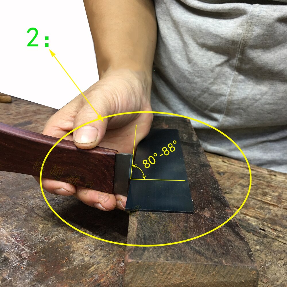 Blue Curved Cabinet Scraper Woodworking Card Scraper Set Rectangle Scraping Bevel knife Smooth Wood Deburring Carpentry Tools