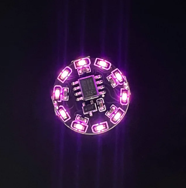 1Pcs 16Modes Magnetic Control Lamp Wireless Led Light for Diy Robots/cars Toys Model Making Scene Materials with Battery: Pink