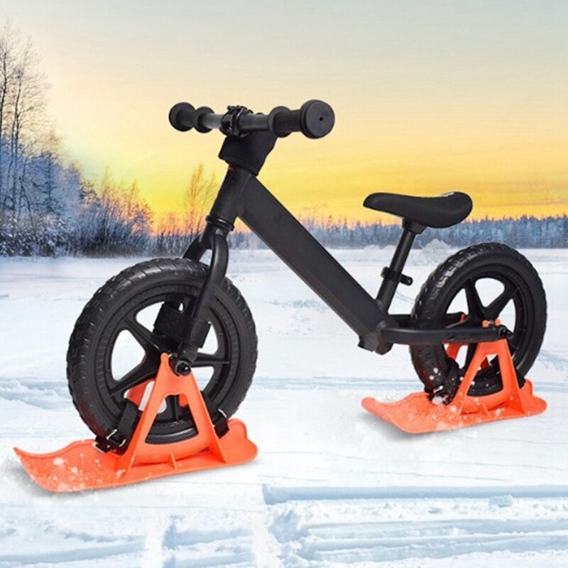 Cykel sne scooter ski skate board slæde scooter vinter 10-12in børn balance cykel snowboard slæde cykeltilbehør: Default Title