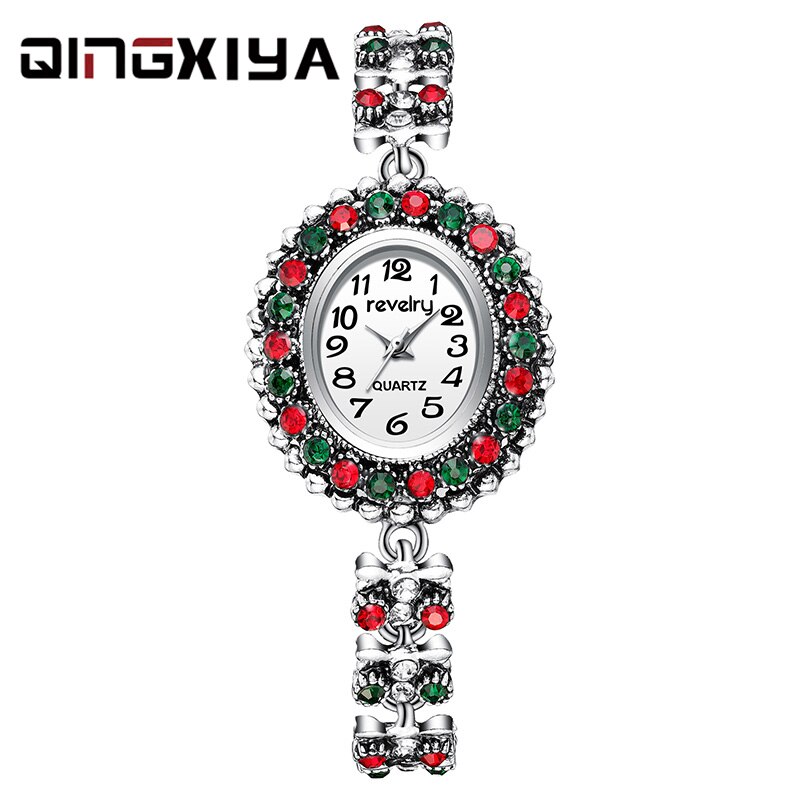 Qingxiya Vrouwen Armband Horloges Rhinestone Vrouwen Quartz Horloges Prachtige Casual Dames Horloge Vrouwelijke Klok: Default Title