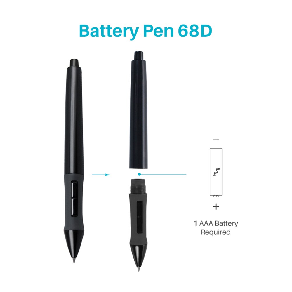 Digitale Batterij Pen Stylus PEN68D/P68D Vervanging Van PC332/PE330 Voor Pen Display GT-221 Pro/GT-220 V2/GT-191/GT-156HD V2