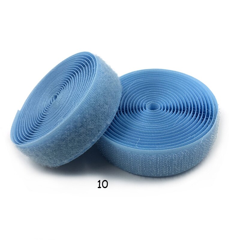 20mm 2 meter par farverige velcro-klæbende klistermærker med krog og løkke farvetape kabelbindere sytilbehør: 2 meter 10