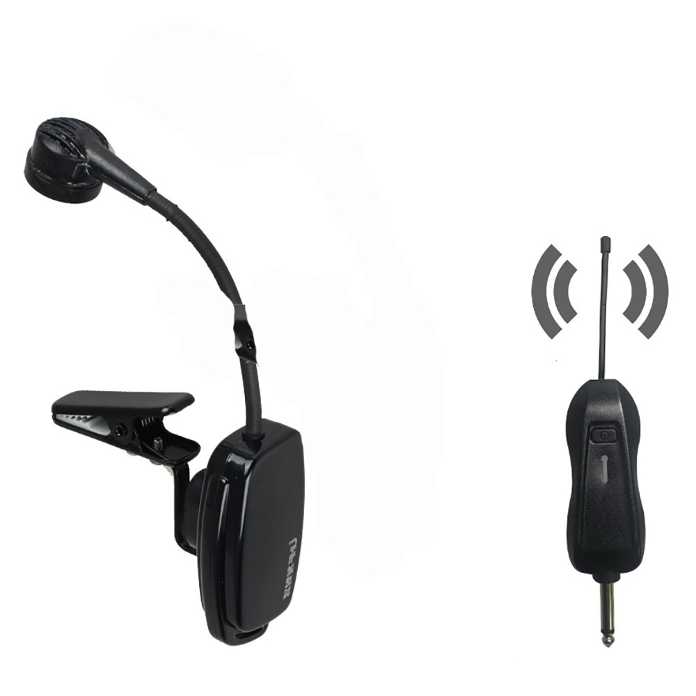 Microfone Sem Fio Profissional para Saxofone Trompete, Sax Transmissor Receptor, UHF 2.4G, 50m Plug Faixa: Verde