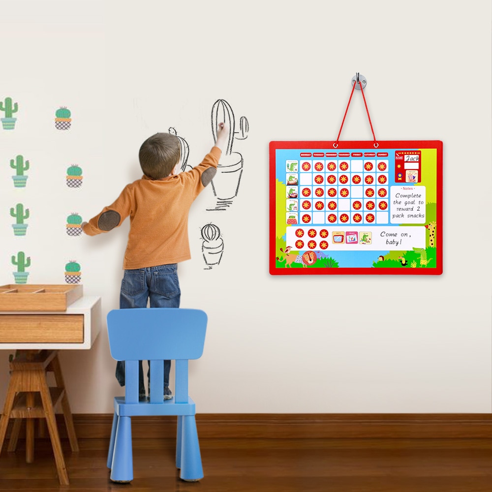 Settimanale Magnetico Comportamento Ricompensa Tabella di Lavoro di Routine Responsabilità da Disegno Tavolo Da Disegno Scrittura Appeso Calendario Da Tavolo Complementi Arredo Casa Per i bambini