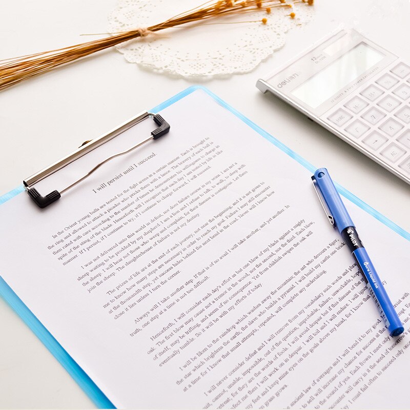 Transparent Plastic Clipboard Writing Board Note File Splint Bill Folder A4 A5 Document Holders Office Stationery Clamp Pad