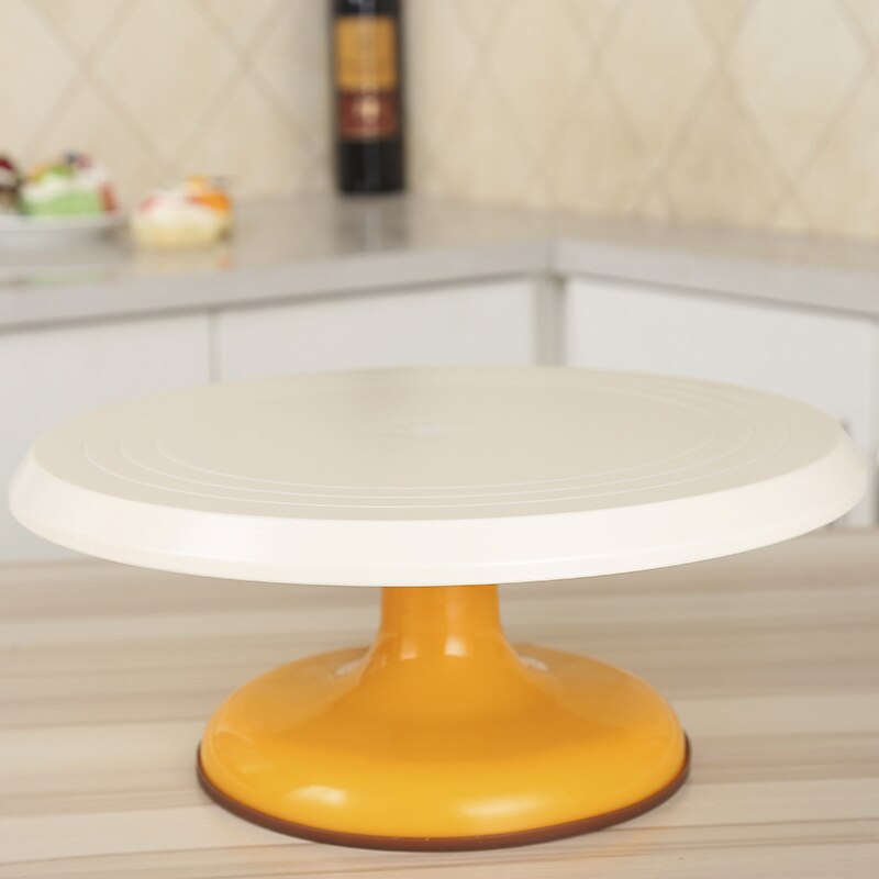 BakeBuddy Taarten draaiplateau (28 cm) met bakaccessoires – Taartendraaiplateau met hoekspatel, spatel, deegschraper & gouden taartonderlegger - Taartbakgerei voor beginners & professionals