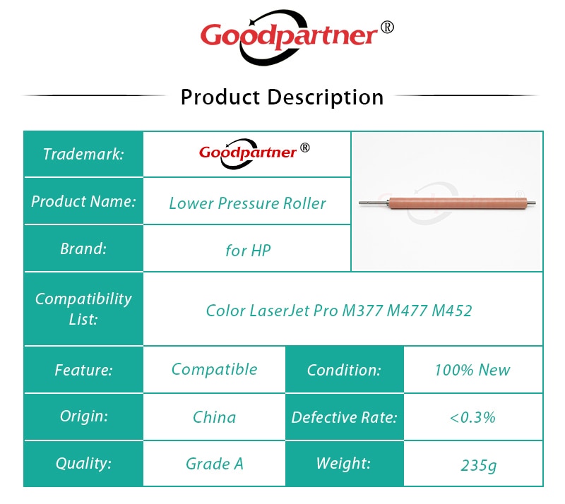 1X RM2-6435-000CN RM2-6431-000CN RM2-6436-000CN Fuser Lagere Druk Roller Voor Hp Color Laserjet Pro M377 M477 M452 377 477 452