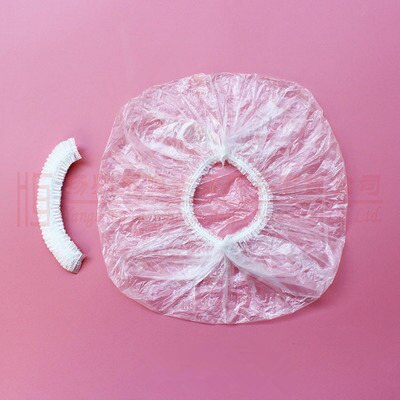 50/100Pcs Disposable Shower Cap Plastic Bathing Caps Waterproof Hotel One-Off Shower Hat Travel Salon Home Bathroom Products: 100PCS