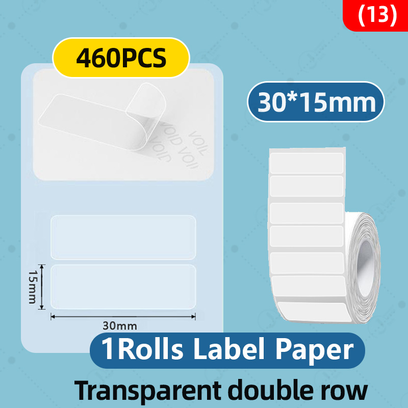 Niimbot Transparent Stickers Label Printer Stickers Portable Printer Niimbot Thermal Paper Labels Official Genuine For B1/B21: Light  Blue