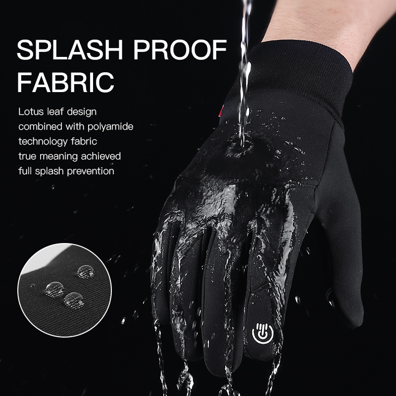 Guantes de ciclismo al aire libre para hombre, manoplas gruesas, cálidas, a prueba de golpes, antideslizantes, para montar en moto, para Otoño e Invierno