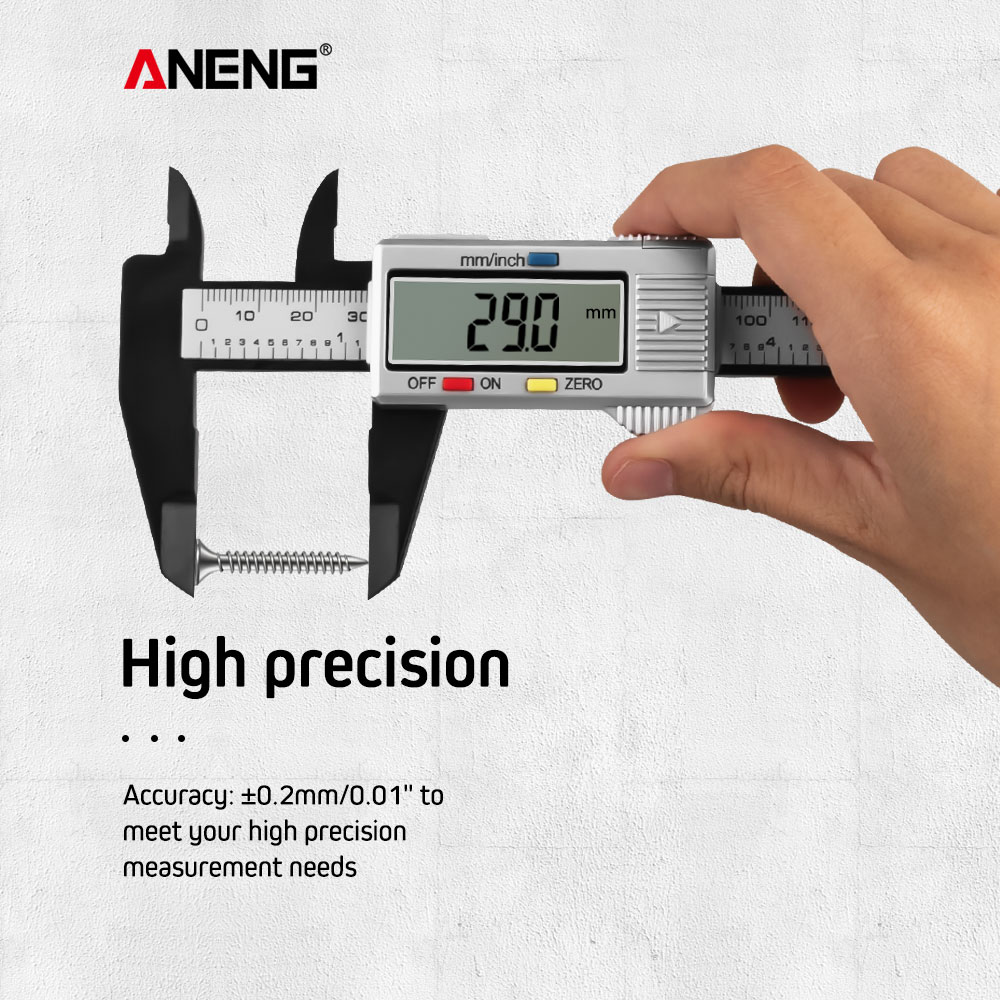 ANENG 150mm calibre micrometro Digital Vernier calibre micrometro Paquimetro calibrador Digital medición mini calibradores escala herramienta de medición calibrador pie de rey acero inoxidable medicion