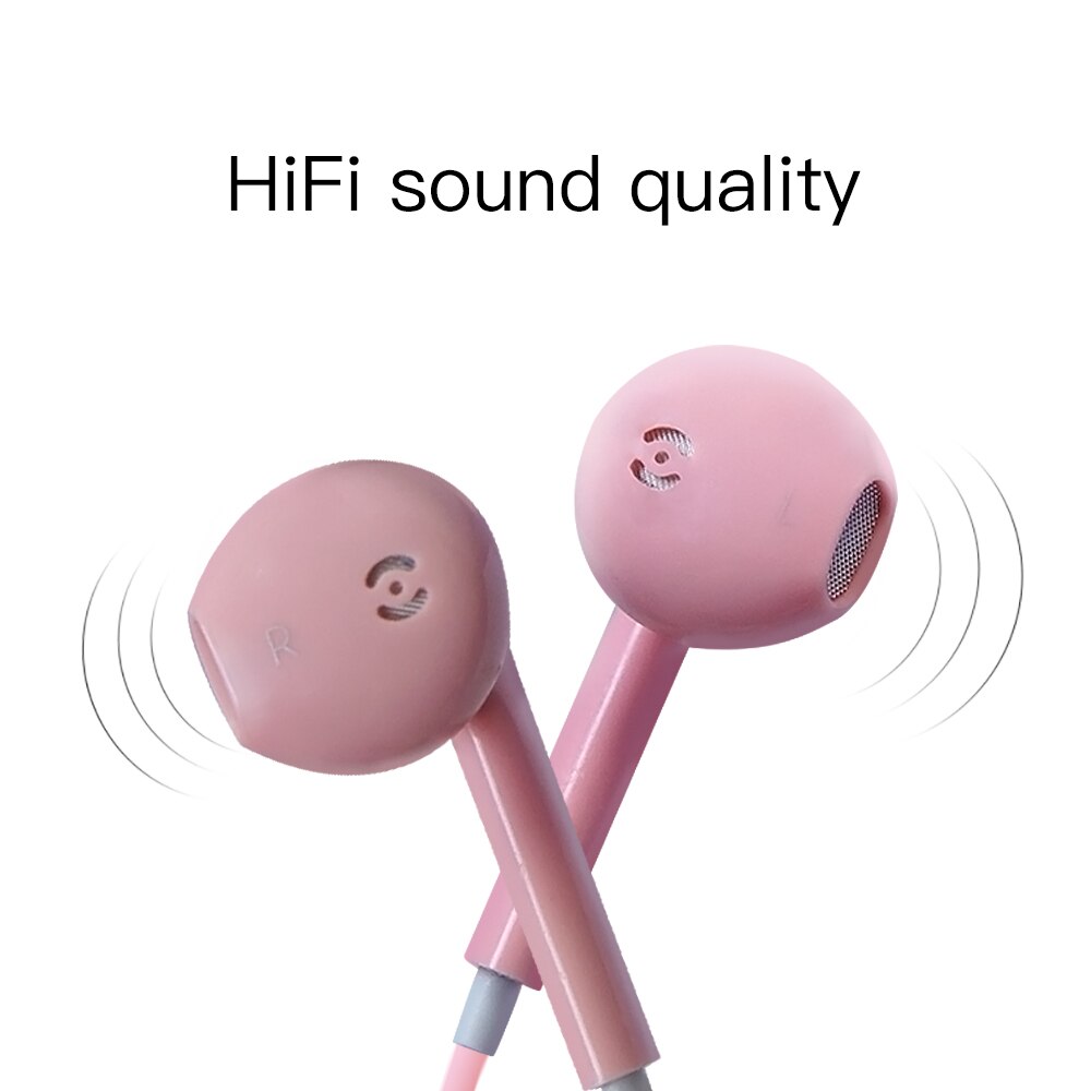 "Roze Bedrade Koptelefoon 3.5Mm Voor Iphone 6S Stereo Oordopjes Gaming Headsets Voor Iphone 6 Universele Mobiele telefoon Met 3.5 Interface