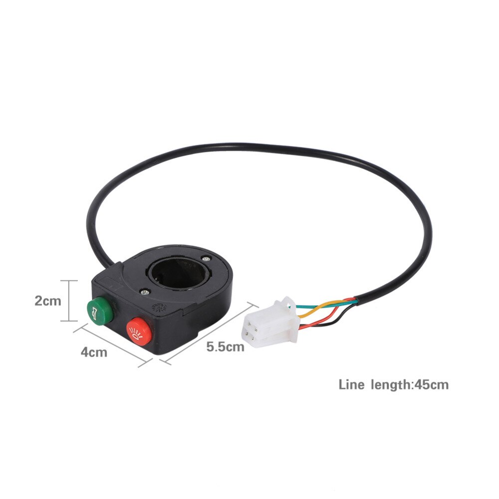 Interruptor de manillar de botón de encendido y APAGADO para faro de motocicleta, claxon para moto, 12V, negro