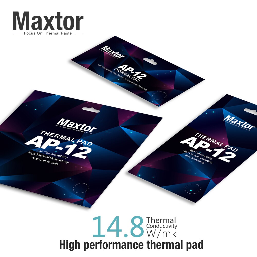 Maxtor AP-12-almohadilla de silicona de alta conductividad térmica, disipación de calor, enfriamiento de CPU/GPU, placa base, almohadilla de Grasa de silicona