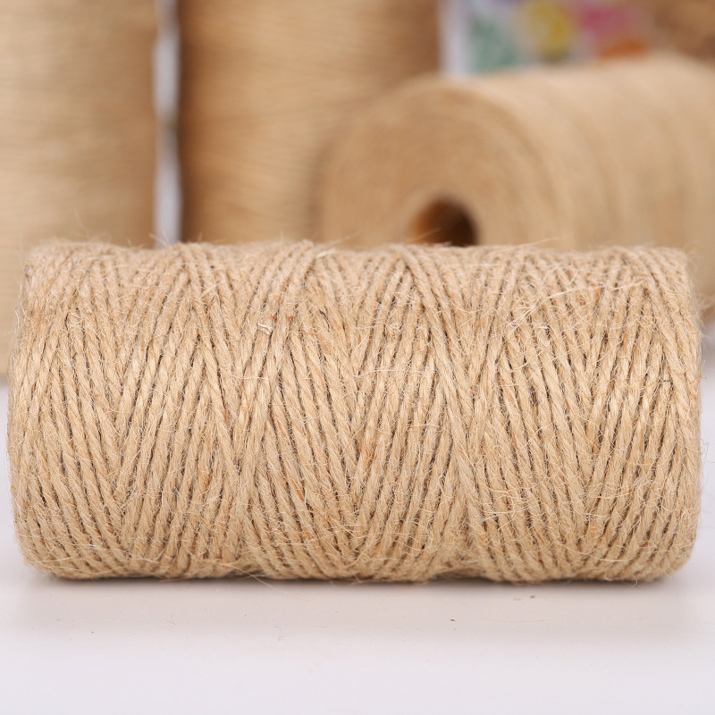 Corde en Jute de 100 mètres, emballage , coiffure en environnement de la maternelle, paquet de décoration, ficelle rétro, matériel fait à la main, bricolage