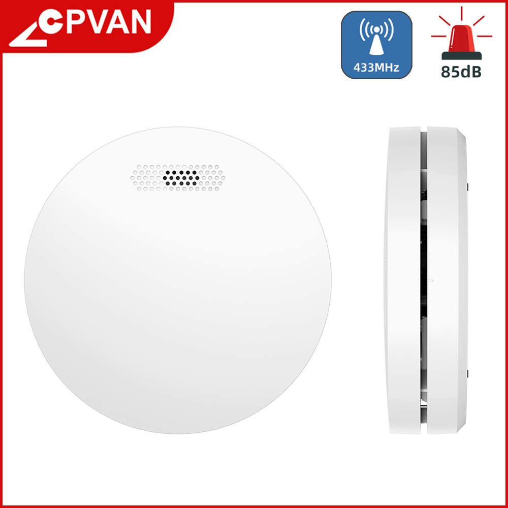 CPVAN 433MHZ Interlink Smoke Detector Sensor With CE/TUV Approval Home Security Photoelectric Rauchmelder Fire Alarm