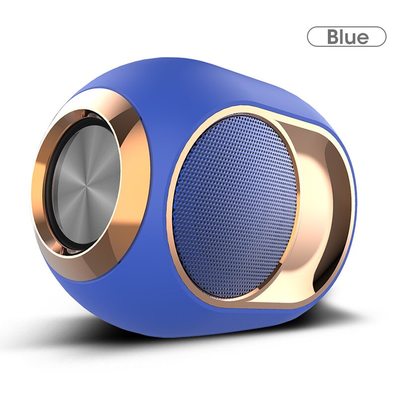Enceinte Bluetooth X6, haut-parleur, portable, sans fil, technologie TWS 5.0, pour téléphone PC, étanche, support stéréo de musique en extérieur, connexion TF AUX USB FM: Bleu