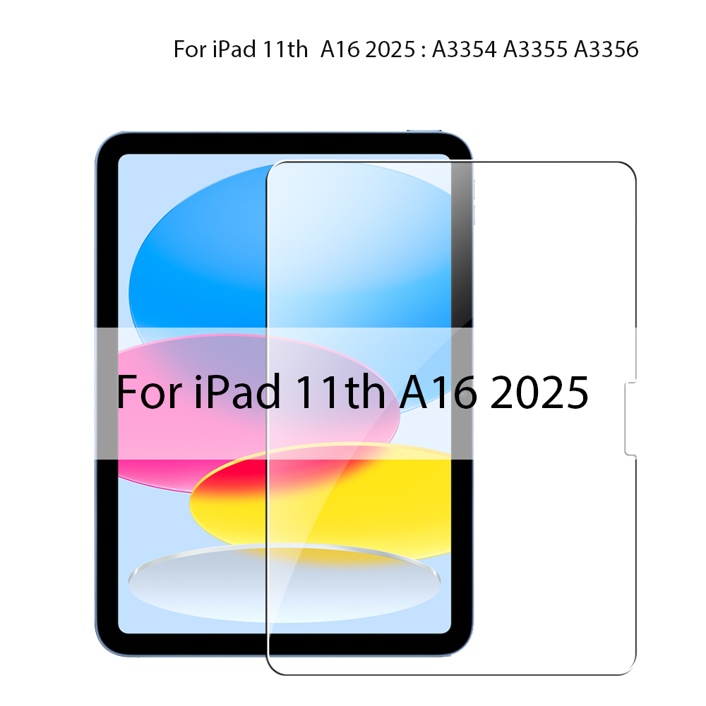 Vidrio templado para iPad 10. a 9 a generación A16 Pro 12,9 11 13 2025 Protector de pantalla para ipad Air 4 5 Mini 6 7 7 a 8 a 10,2 película: Azul cielo