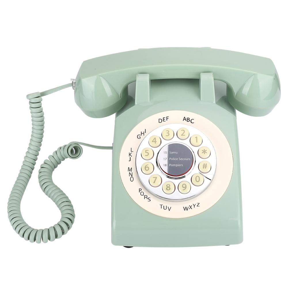 Vintage retro-puhelin vanhanaikainen antiikki langallinen lankapuhelin pöytäkoneen kiinteät puhelimet kotitoimistoon hotelli vanha puhelin
