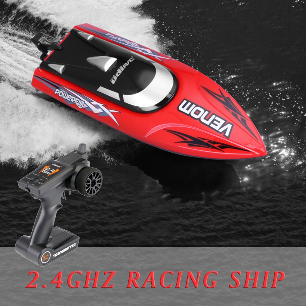 2.4GHz High Speed Wireless Remote Control Boat With Alarm Speedboat Flip Recovery Reverse Boat Model Rowing Toy