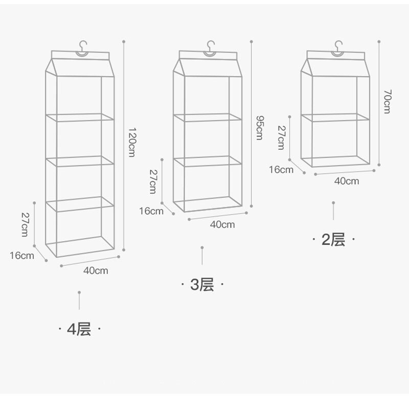3/4 pocket bag organizer is the organizer of Wardrobe, wardrobe, dust bag, storage bag, large bag, handbag and tote bag