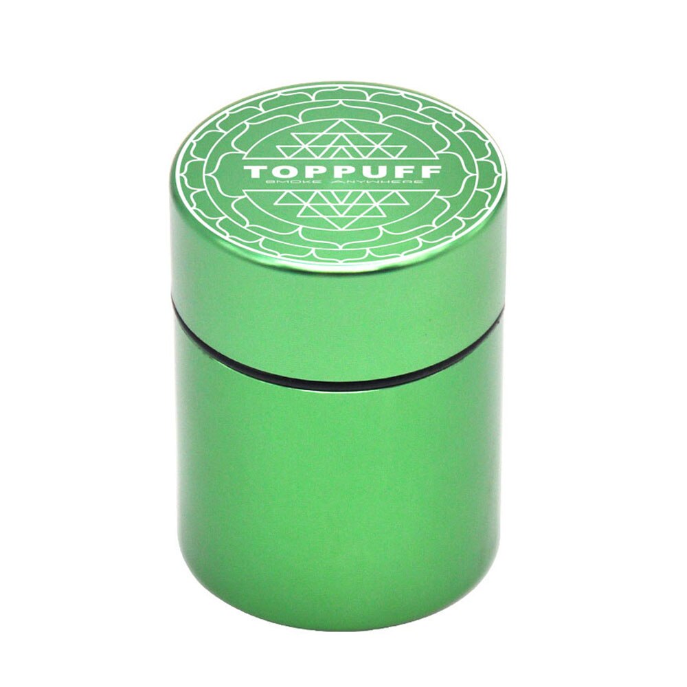 Toppuff Vliegtuigen Aluminium Luchtdicht Stash Jar 1.3 Inch Multi-Gebruik Vacuüm Seal Draagbare Opslag Container: Green-T4