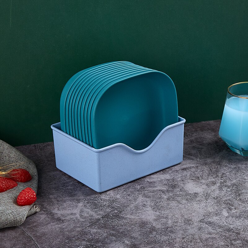 Dishes, Plastic Dining Table, Put Dishes, Bone Dishes, Spit Bone Dishes, Small Dishes, Trash Dishes: black