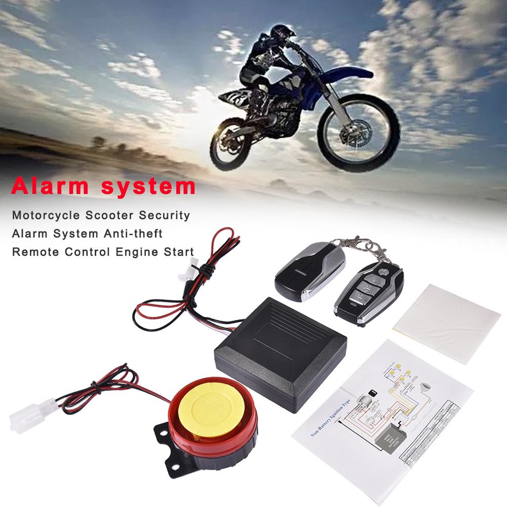 Universal motor alarmsystem motorcykel alarmsystem scooter tyverisikring alarmsystem  dc 12v fjernbetjening motorstart