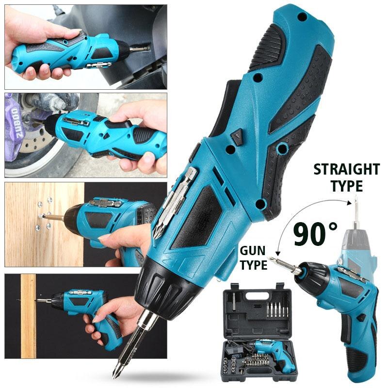 Electric Cordless Drill Driver Kit Cordless Screwdriver Mini Wireless Power Driver DC Lithium-Ion Battery