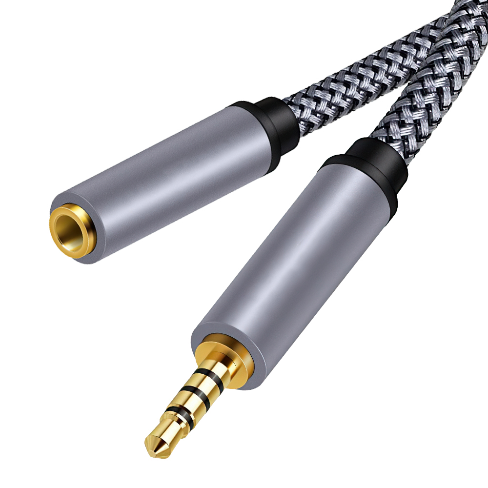 Audio de de 3,5mm macho a 3,5mm. Cable auxiliar de extensión de 4 polos hembra para PC, teléfonos inteligentes, micrófonos, auriculares y altavoz: <=0,5 m