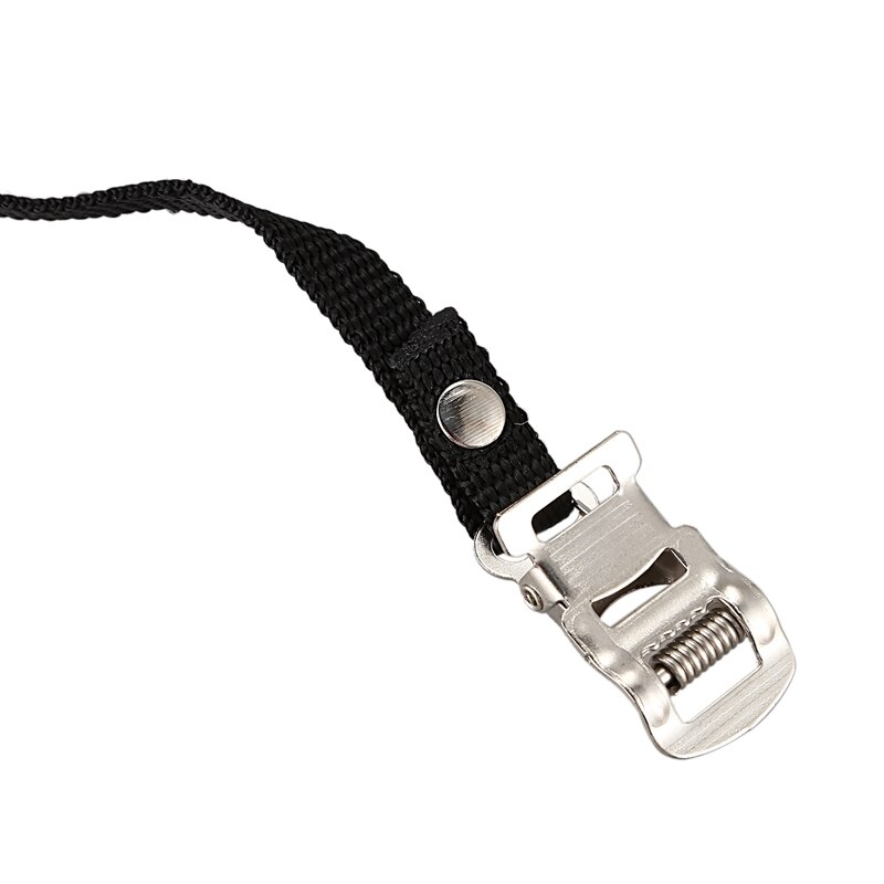 2 Road/Mountain Bike Pedal Replacement Cycle Toe Straps Black Nylon Security Fit