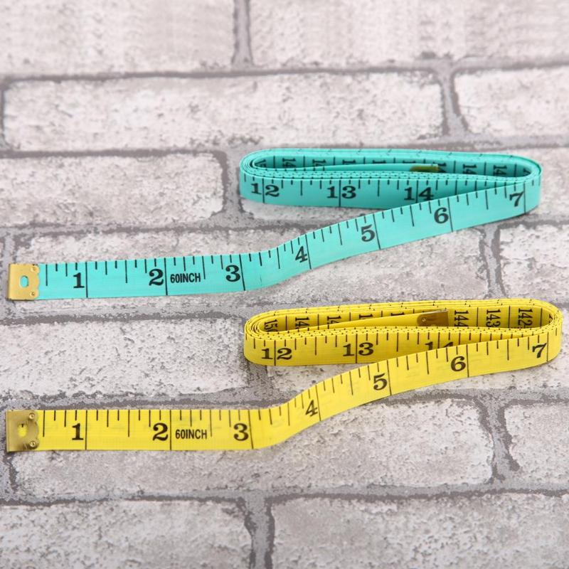 4pcs Measuring Ruler Sewing Tailor Tape Measure Soft Flat Sewing Ruler Meter Sewing Measuring Tape Random Color 60Inch 1.5M