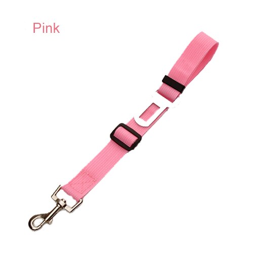 Voertuig Auto Huisdieren Puppy Seat Lead Leash Hond Harnas Voertuig Gordel Dierbenodigdheden Reizen Clip Verstelbare Pet Dog Veiligheid Seat riem: Roze