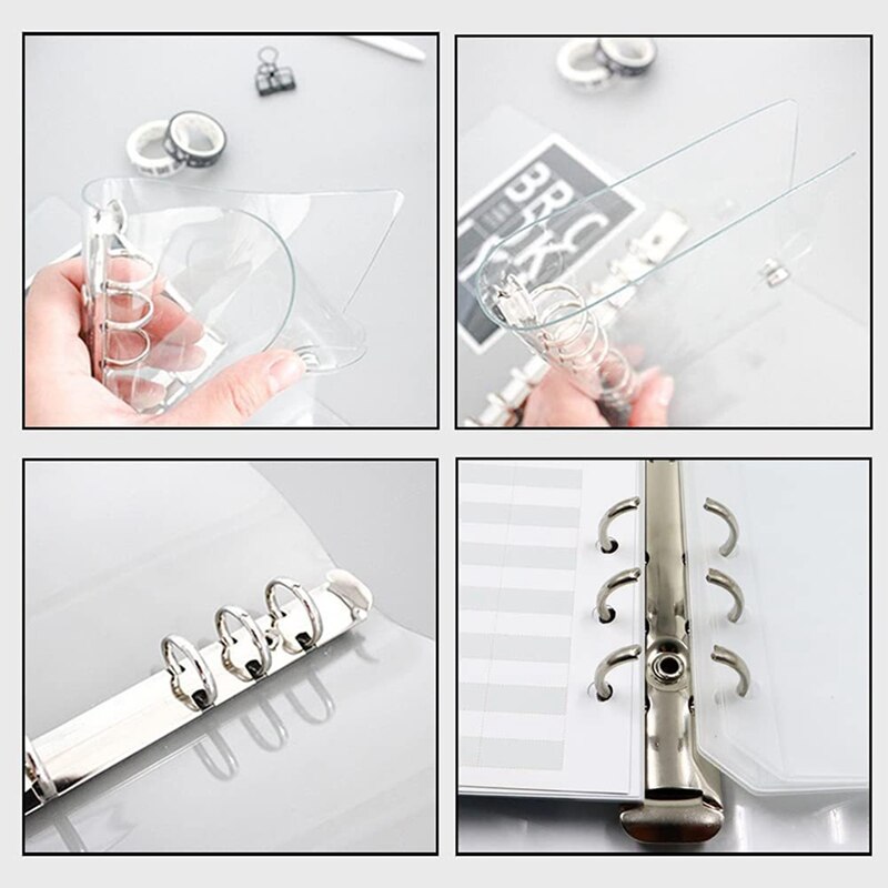 A6 Bindmiddel Pvc Notebook Cover Bindmiddel Budget Enveloppen Organizer 6 Ringband Met Rits Zakken, Budget Lakens