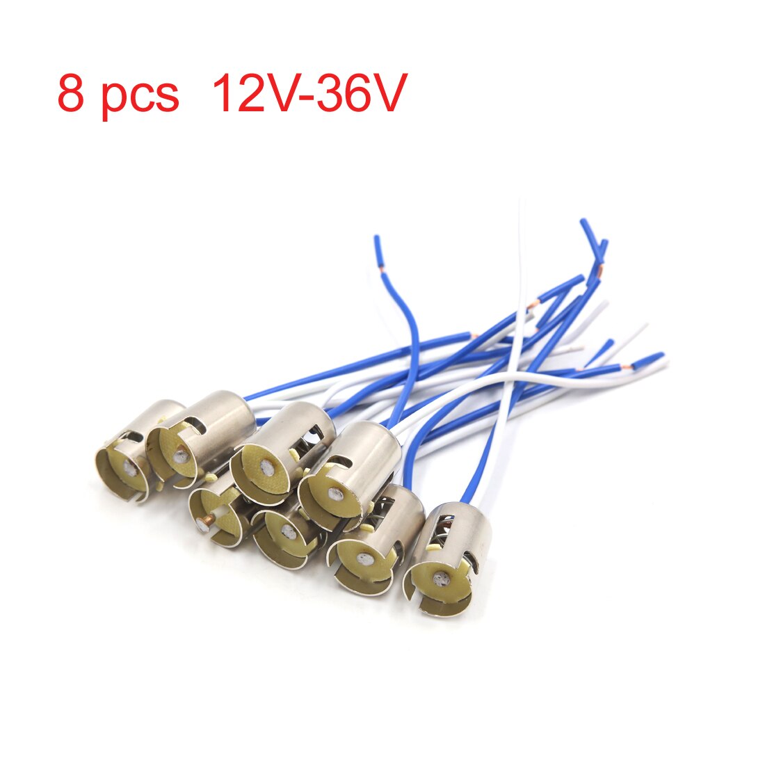 6/8/12/16/20pcs BA15s Turn Signal Light Single Dual Head Bulb Harness Wiring Extension Socket Connector Adapter 12V-36V: 8pcs Single Head