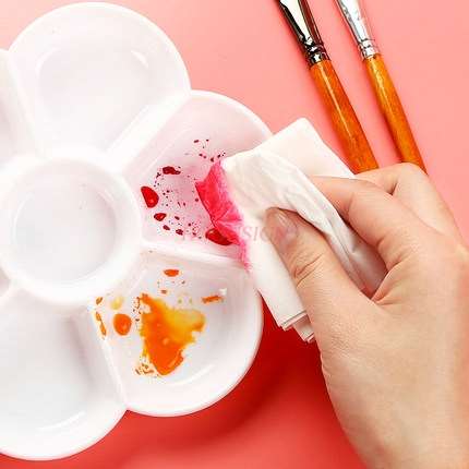 Caja de pintura gouache, paleta con forma de flor de ciruelo para pintor acrílico, pintura acrílica, pintura de acuarela, anticerámica