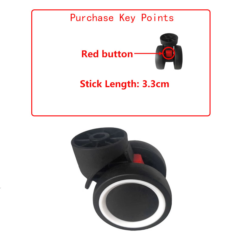 Suitcase Luggage Replacement Accessories Dismountable Removable Universal Wheels Plug-In Detachable Wheel Pulley Repair Parts: Pink