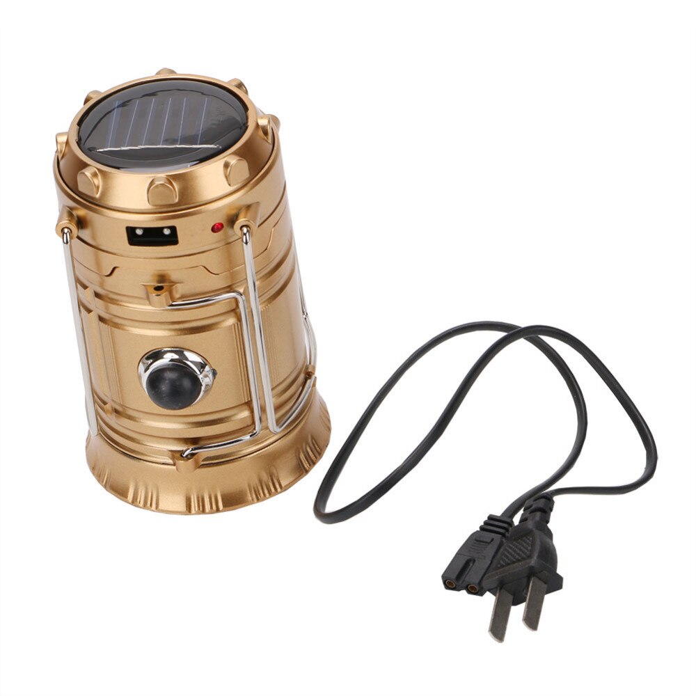 Luminaire LED Exterieur Solar Power Collapsible Flashlights Portable Lamp LED Rechargeable Hand Lamp Camping Lantern Light