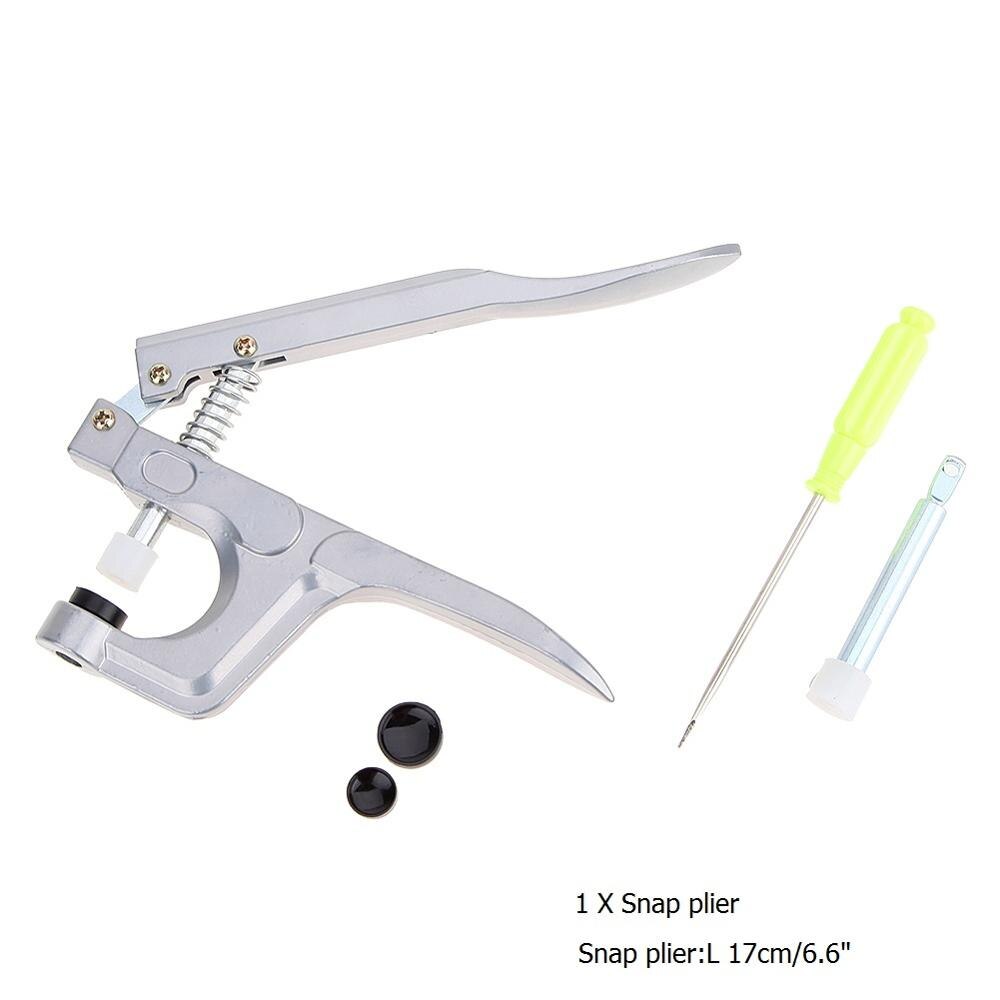 T5 plastique résine bouton pression outil d'installation Sihetun boucle main pression pince + 300 pièces en plastique boucles bouton pince pression: 01