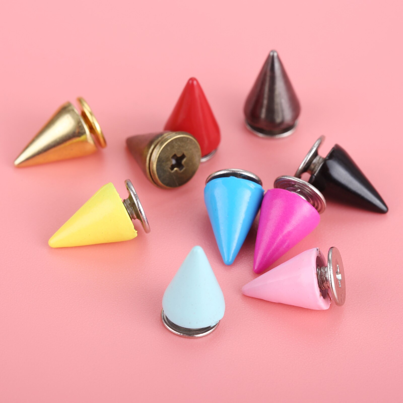 20x Metall Schrauben Knopf Spitze Nieten Handtasche Gürtel Schuhe Punk Bekleidung Leder Schnallen Handwerk Kugel Niet Zucht Spikes DIY handgefertigt