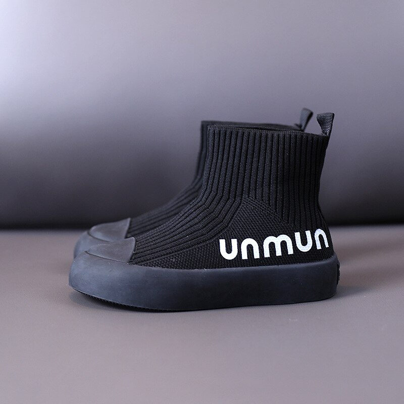 Efterår børn høj sports sneakers baby piger sorte mesh sko børn mærke afslappet sneakers drenge slip on sneakers sneakers