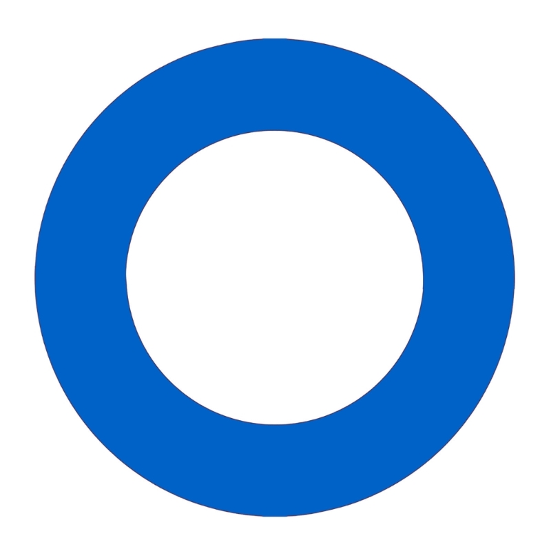 Jeu de fléchettes rond pour la maison et les salles de jeux, anneaux de protection murale: Bleu