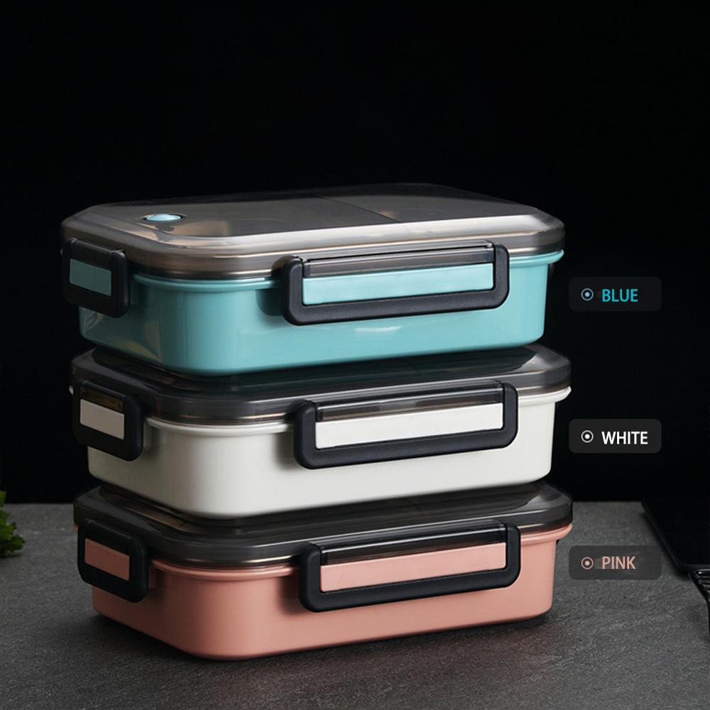 Draagbare 304 Rvs Lunchbox Met Compartimenten Servies Lunchbox Voor Kids Microwavable 40DC18