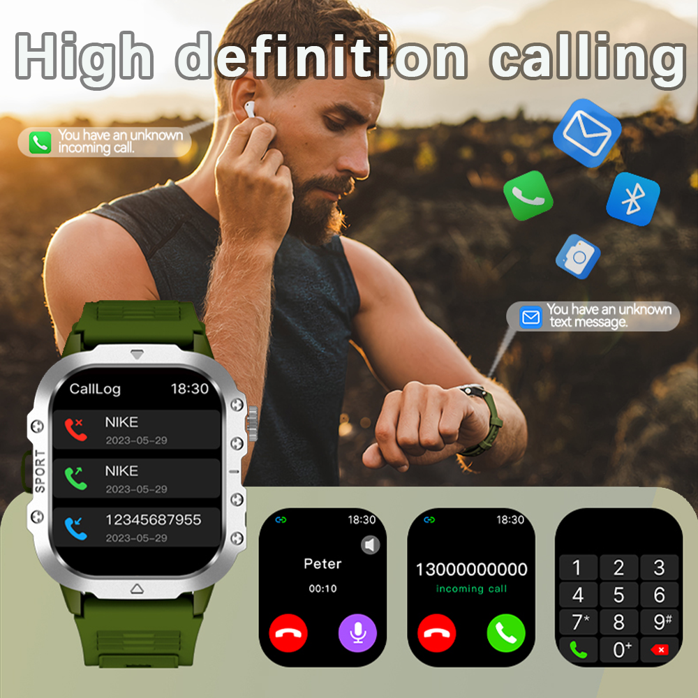 2025 Nuovo accorto guarda dinamico isola uomini Torcia Cuore Raro Impermeabile sport tutto'aria aperta inseguitore Chiamate senza fili Smartwatch